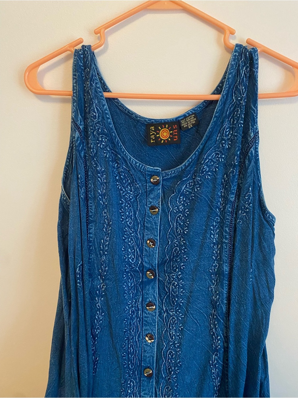 Sun Raya Cotton Blend Mini Dress